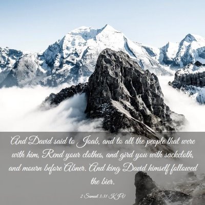 Picture 03 - 2 Samuel 3:31 KJV - And David said to Joab, and to all the people - Bible Verse Picture