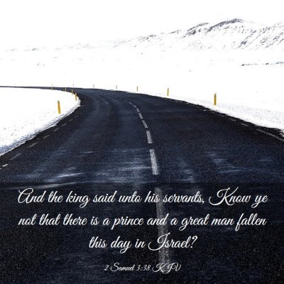 Picture 03 - 2 Samuel 3:38 KJV - And the king said unto his servants, Know ye not - Bible Verse Picture