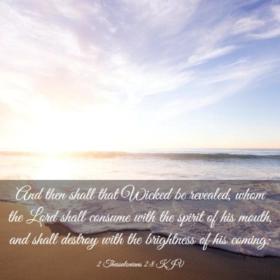 Picture 03 - 2 Thessalonians 2:8 KJV - And then shall that Wicked be revealed, whom the - Bible Verse Picture