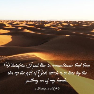 Picture 03 - 2 Timothy 1:6 KJV - Wherefore I put thee in remembrance that thou - Bible Verse Picture