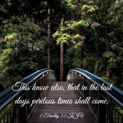 Picture 03 - 2 Timothy 3:1 KJV - This know also, that in the last days perilous - Bible Verse Picture