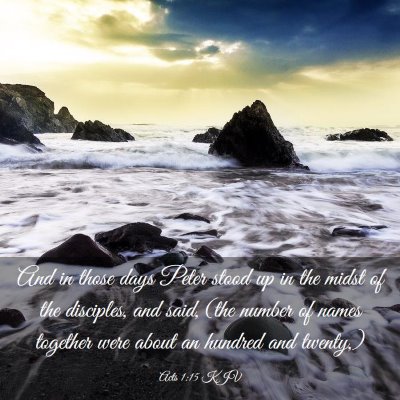 Picture 03 - Acts 1:15 KJV - And in those days Peter stood up in the midst of - Bible Verse Picture