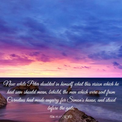 Picture 03 - Acts 10:17 KJV - Now while Peter doubted in himself what this - Bible Verse Picture