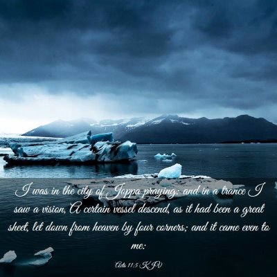 Picture 03 - Acts 11:5 KJV - I was in the city of Joppa praying: and in a - Bible Verse Picture