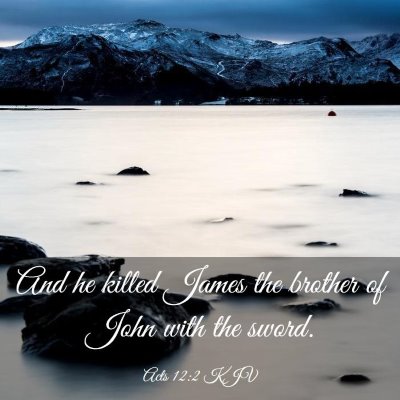 Picture 03 - Acts 12:2 KJV - And he killed James the brother of John with the - Bible Verse Picture