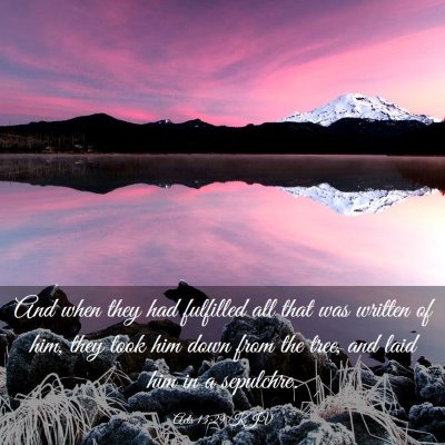 Picture 03 - Acts 13:29 KJV - And when they had fulfilled all that was written - Bible Verse Picture