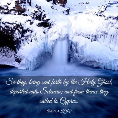 Picture 03 - Acts 13:4 KJV - So they, being sent forth by the Holy Ghost, - Bible Verse Picture