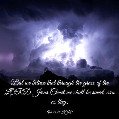 Picture 03 - Acts 15:11 KJV - But we believe that through the grace of the LORD - Bible Verse Picture