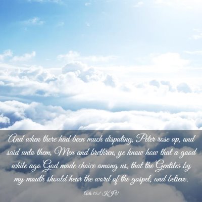 Picture 03 - Acts 15:7 KJV - And when there had been much disputing, Peter - Bible Verse Picture