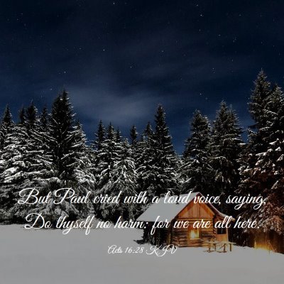 Picture 03 - Acts 16:28 KJV - But Paul cried with a loud voice, saying, Do - Bible Verse Picture