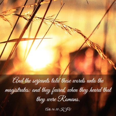 Picture 03 - Acts 16:38 KJV - And the serjeants told these words unto the - Bible Verse Picture