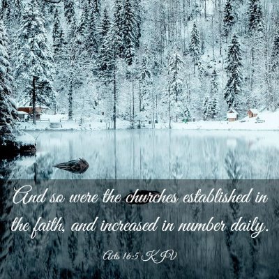 Picture 03 - Acts 16:5 KJV - And so were the churches established in the - Bible Verse Picture