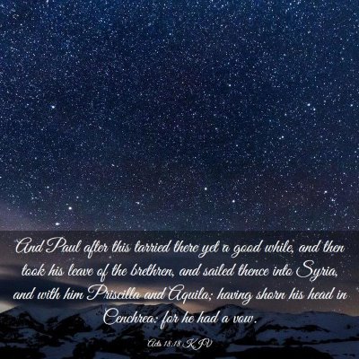 Picture 03 - Acts 18:18 KJV - And Paul after this tarried there yet a good - Bible Verse Picture