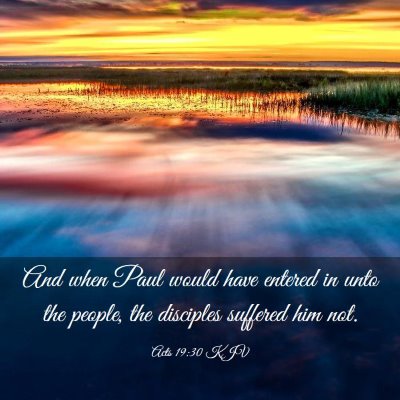 Picture 03 - Acts 19:30 KJV - And when Paul would have entered in unto the - Bible Verse Picture