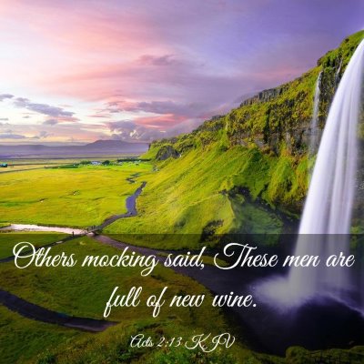 Picture 03 - Acts 2:13 KJV - Others mocking said, These men are full of new - Bible Verse Picture
