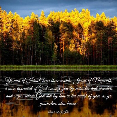 Picture 03 - Acts 2:22 KJV - Ye men of Israel, hear these words; Jesus of - Bible Verse Picture
