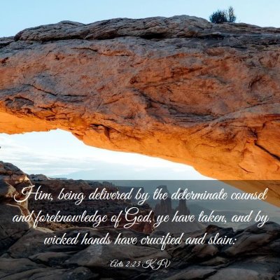 Picture 03 - Acts 2:23 KJV - Him, being delivered by the determinate counsel - Bible Verse Picture