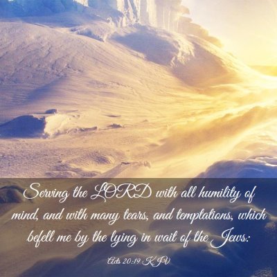 Picture 03 - Acts 20:19 KJV - Serving the LORD with all humility of mind, and - Bible Verse Picture