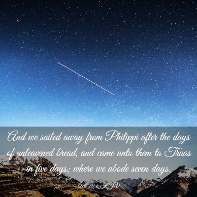 Picture 03 - Acts 20:6 KJV - And we sailed away from Philippi after the days - Bible Verse Picture