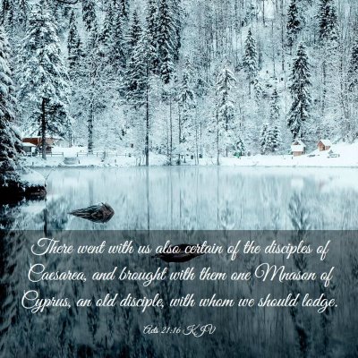 Picture 03 - Acts 21:16 KJV - There went with us also certain of the disciples - Bible Verse Picture