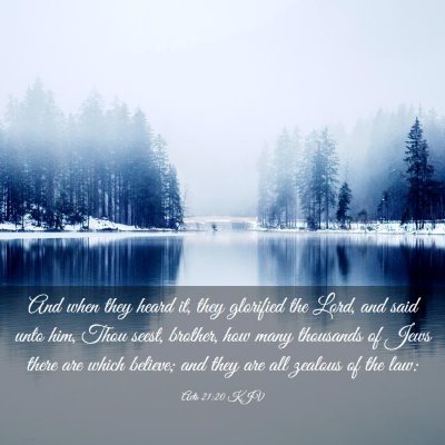 Picture 03 - Acts 21:20 KJV - And when they heard it, they glorified the Lord, - Bible Verse Picture