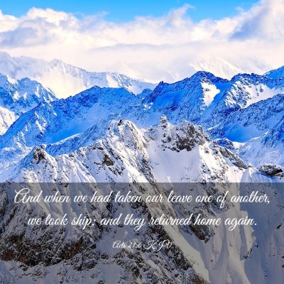 Picture 03 - Acts 21:6 KJV - And when we had taken our leave one of another, - Bible Verse Picture