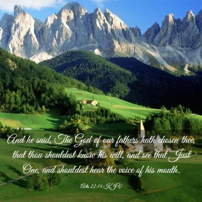 Picture 03 - Acts 22:14 KJV - And he said, The God of our fathers hath chosen - Bible Verse Picture