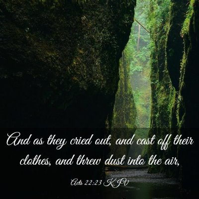 Picture 03 - Acts 22:23 KJV - And as they cried out, and cast off their - Bible Verse Picture