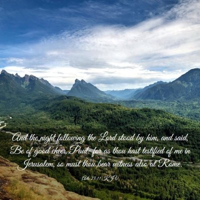 Picture 03 - Acts 23:11 KJV - And the night following the Lord stood by him, - Bible Verse Picture
