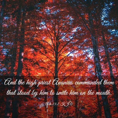 Picture 03 - Acts 23:2 KJV - And the high priest Ananias commanded them that - Bible Verse Picture