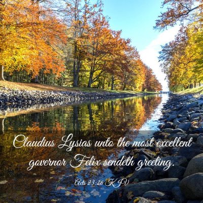 Picture 03 - Acts 23:26 KJV - Claudius Lysias unto the most excellent governor - Bible Verse Picture