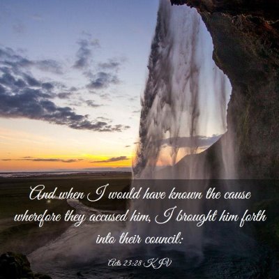 Picture 03 - Acts 23:28 KJV - And when I would have known the cause wherefore - Bible Verse Picture