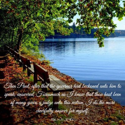 Picture 03 - Acts 24:10 KJV - Then Paul, after that the governor had beckoned - Bible Verse Picture