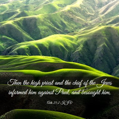 Picture 03 - Acts 25:2 KJV - Then the high priest and the chief of the Jews - Bible Verse Picture