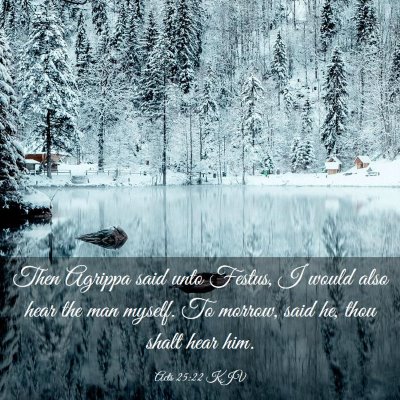 Picture 03 - Acts 25:22 KJV - Then Agrippa said unto Festus, I would also hear - Bible Verse Picture