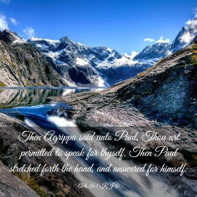 Picture 03 - Acts 26:1 KJV - Then Agrippa said unto Paul, Thou art permitted - Bible Verse Picture