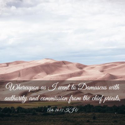 Picture 03 - Acts 26:12 KJV - Whereupon as I went to Damascus with authority - Bible Verse Picture