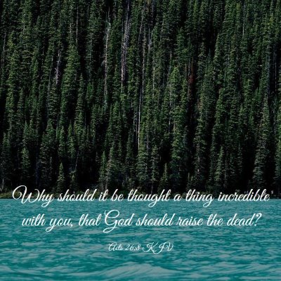 Picture 03 - Acts 26:8 KJV - Why should it be thought a thing incredible with - Bible Verse Picture