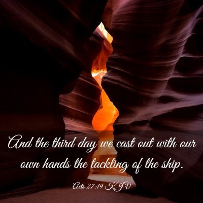 Picture 03 - Acts 27:19 KJV - And the third day we cast out with our own hands - Bible Verse Picture