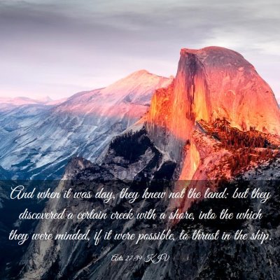 Picture 03 - Acts 27:39 KJV - And when it was day, they knew not the land: but - Bible Verse Picture