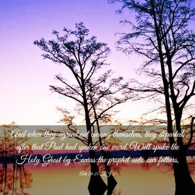 Picture 03 - Acts 28:25 KJV - And when they agreed not among themselves, they - Bible Verse Picture