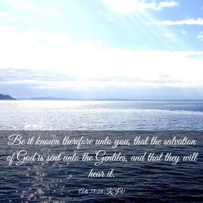Picture 03 - Acts 28:28 KJV - Be it known therefore unto you, that the - Bible Verse Picture
