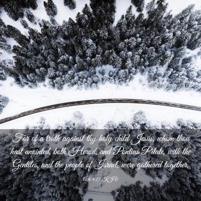Picture 03 - Acts 4:27 KJV - For of a truth against thy holy child Jesus, whom - Bible Verse Picture