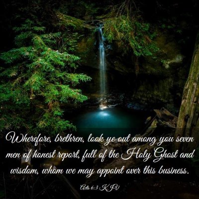 Picture 03 - Acts 6:3 KJV - Wherefore, brethren, look ye out among you seven - Bible Verse Picture