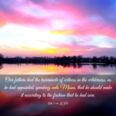 Picture 03 - Acts 7:44 KJV - Our fathers had the tabernacle of witness in the - Bible Verse Picture