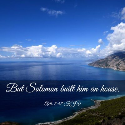 Picture 03 - Acts 7:47 KJV - But Solomon built him an - Bible Verse Picture