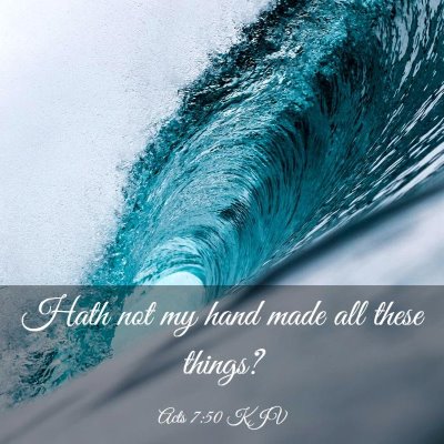 Picture 03 - Acts 7:50 KJV - Hath not my hand made all these - Bible Verse Picture