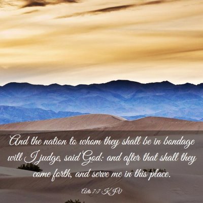 Picture 03 - Acts 7:7 KJV - And the nation to whom they shall be in bondage - Bible Verse Picture