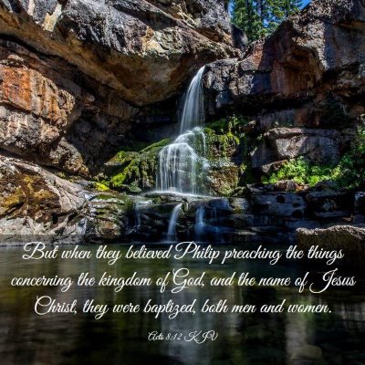 Picture 03 - Acts 8:12 KJV - But when they believed Philip preaching the - Bible Verse Picture