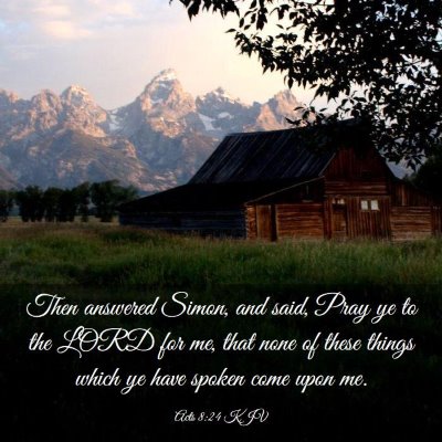 Picture 03 - Acts 8:24 KJV - Then answered Simon, and said, Pray ye to the - Bible Verse Picture